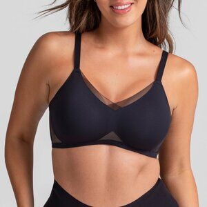 Honeylove Womens Black Crossover Wireless Bra/Size - 1X/Comfort/Lounge